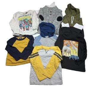 Lot Of 7 Long Sleeve Shirts, Sweaters Toddler 2T Multicolor Multibrand GUC